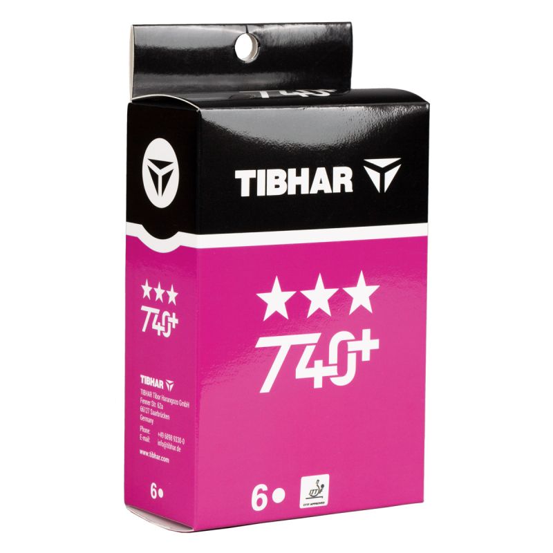Tibhar Ball T40*** pack 6 white