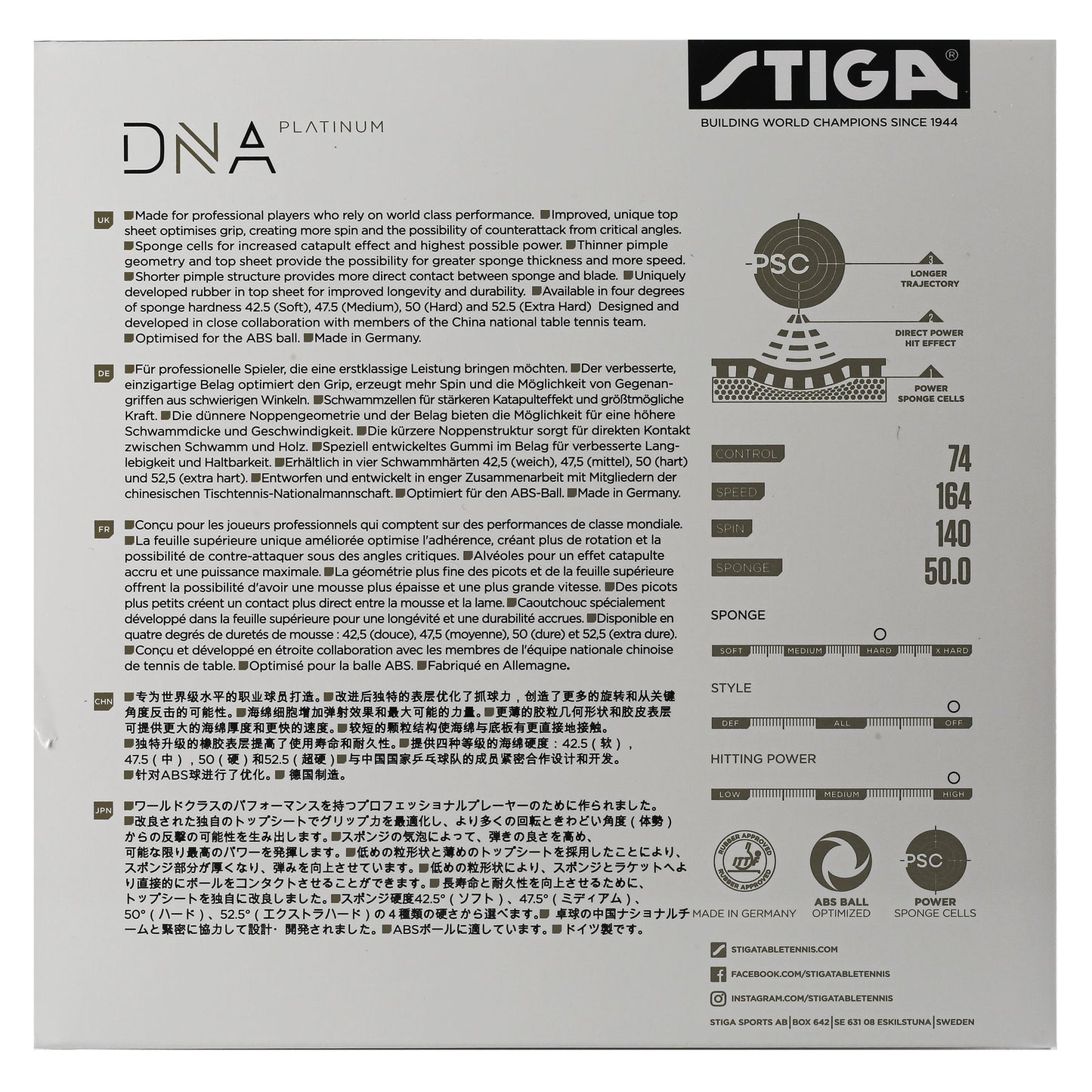 Stiga DNA Platinum H - Killypong