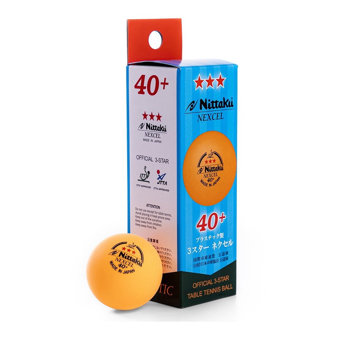 Nittaku Nexcel 40+*** orange 3 ballen - Killypong
