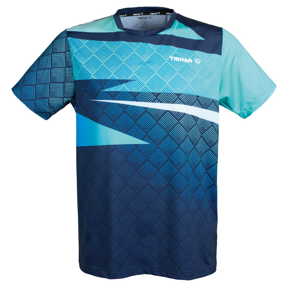 Tibhar Shirt Corner Navy Turquoise - Killypong