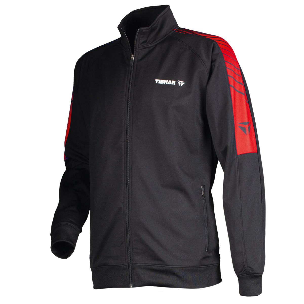 Tibhar Tracksuit Jacket Domino Black Red