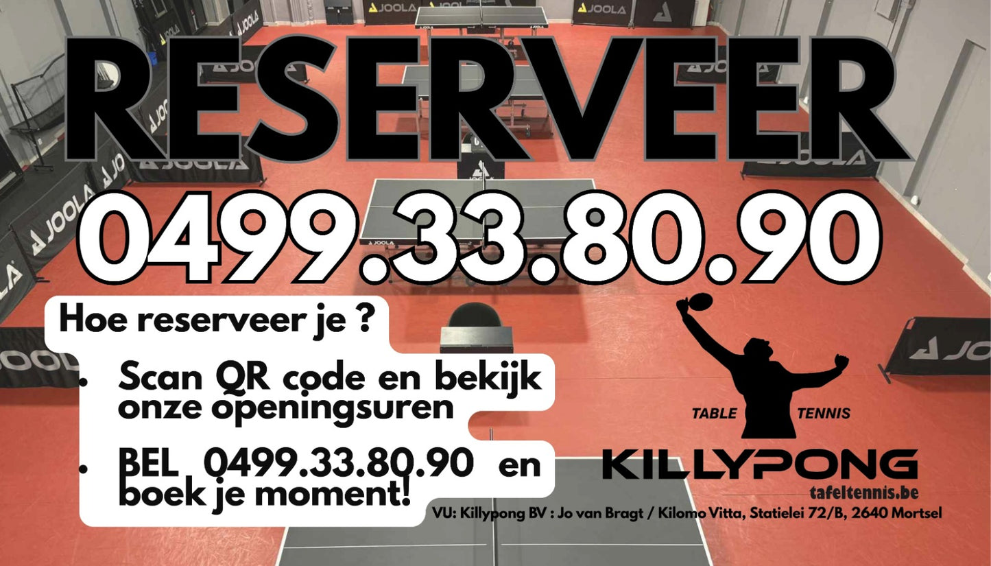 Ping Pong Play - ACTIE 10€ : 2uur voor 2 personen