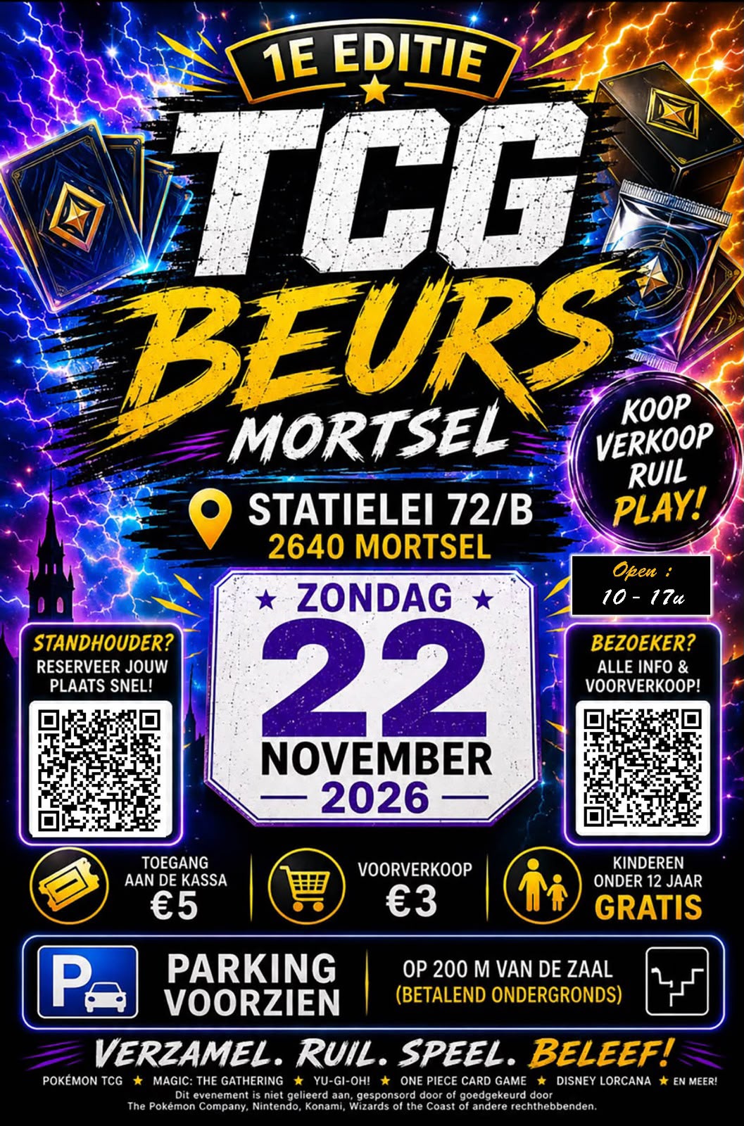 Standhouderticket – Pokémonbeurs Mortsel - Killypong