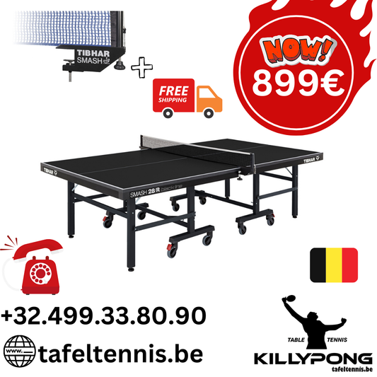 'Tibhar Smash 28/R Black Line + NET + GRATIS LEVERING - Killypong